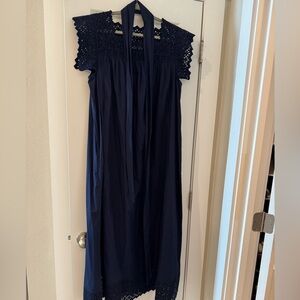 DÔEN Navy Eyelet Dress